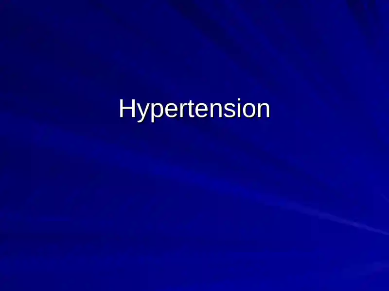 Hypertension
