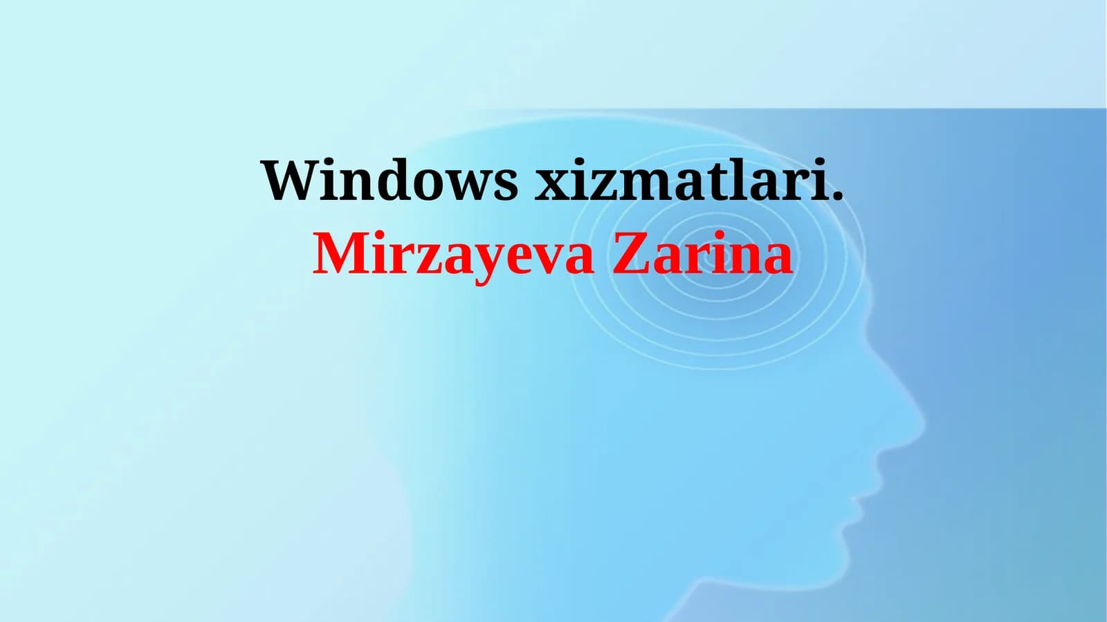 Windows xizmatlari