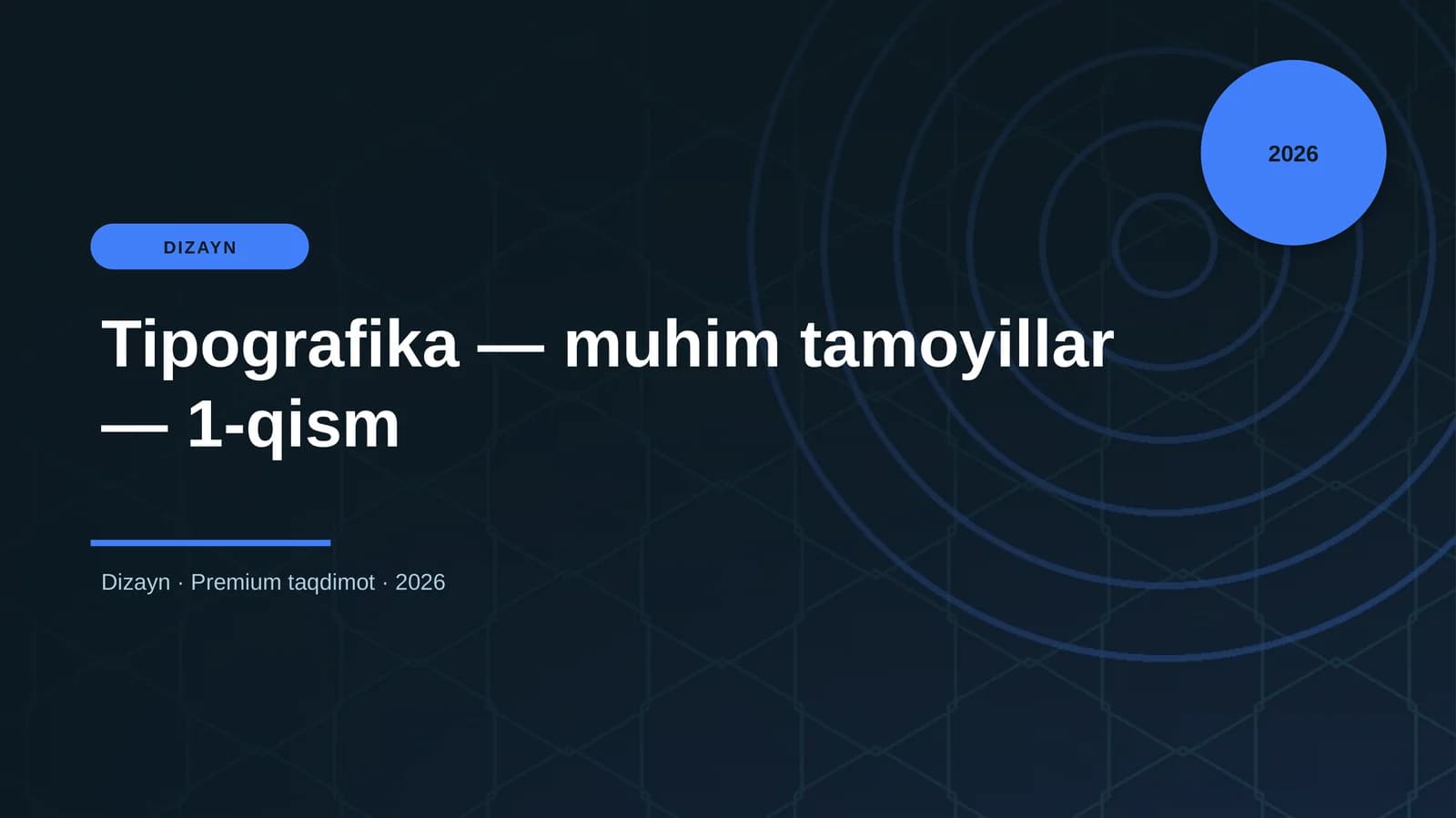 Tipografika — muhim tamoyillar — 1-qism