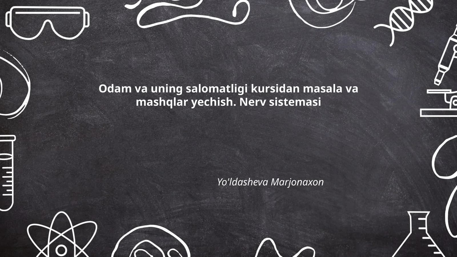 Nerv sistemasining umumiy tuzilishi