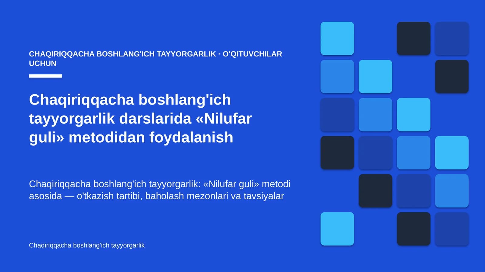 chaqiriqqacha boshlang'ich tayyorgarlik darslarida nilufar guli metodidan foydalanish 5776