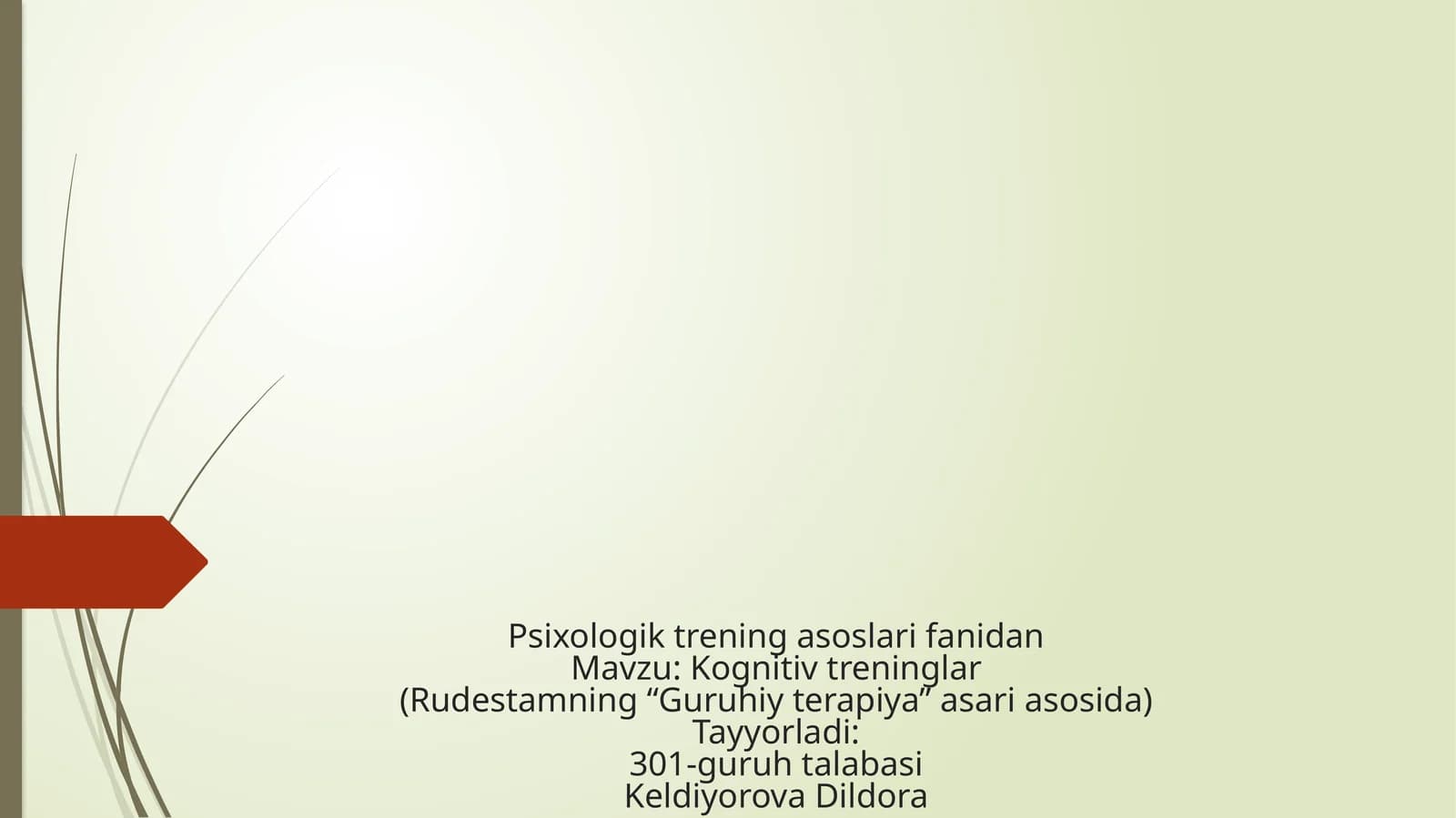 Kognitiv treninglar
