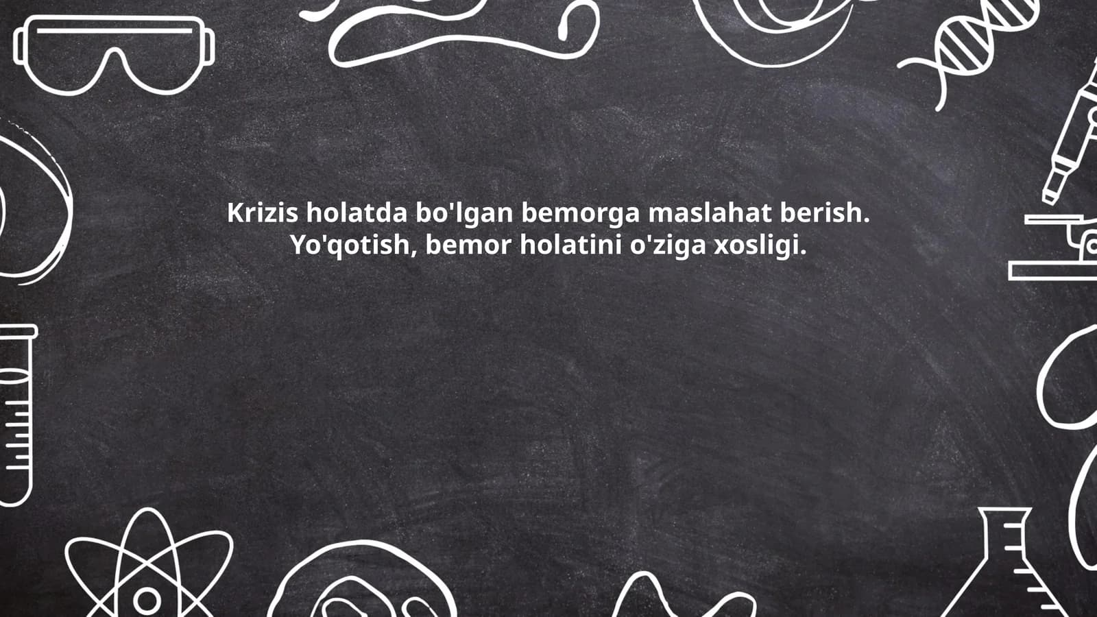 Krizis Anglash va Qabul Qilish