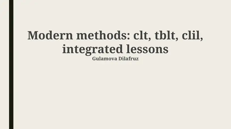 Modern Language Teaching Methods