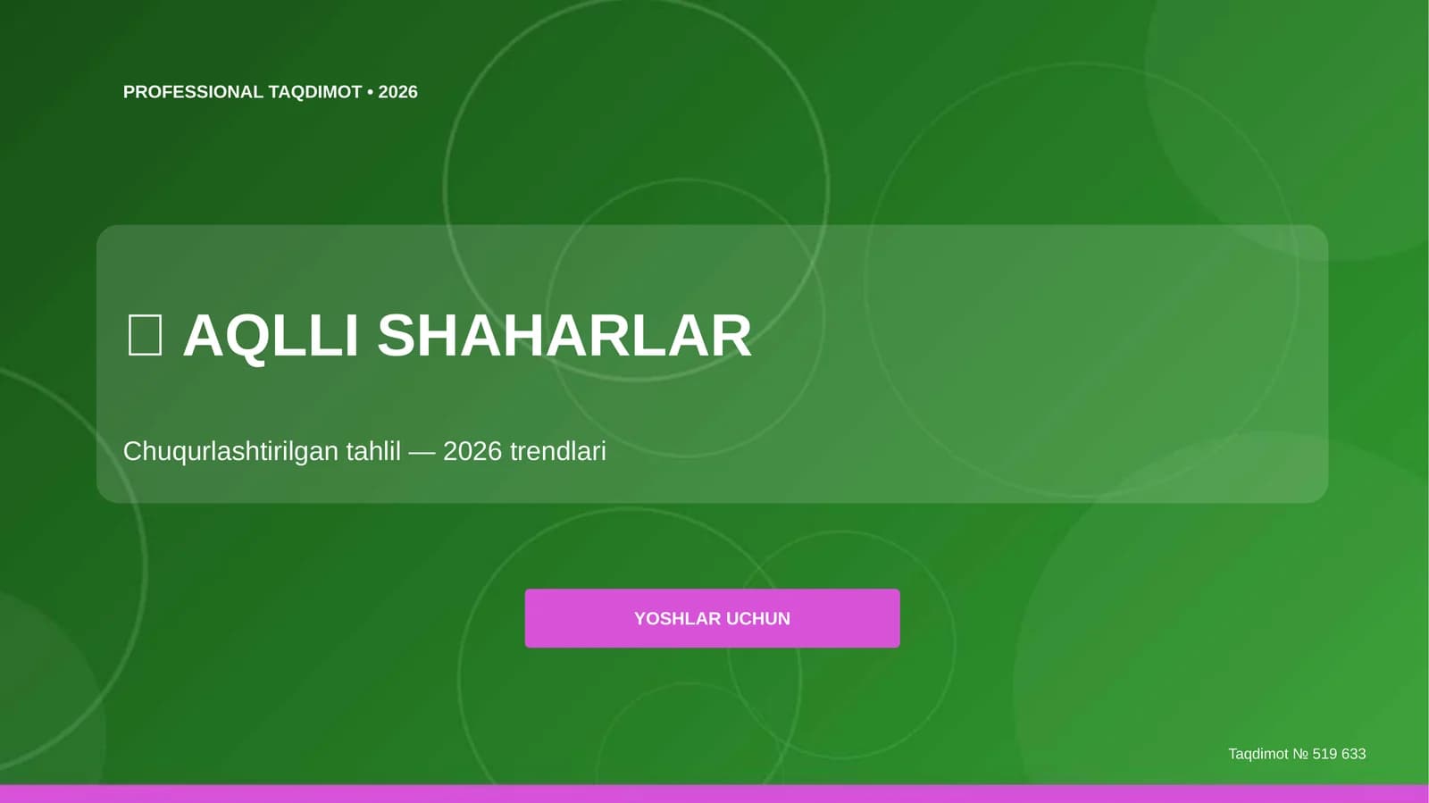 Aqlli shaharlar: chuqurlashtirilgan tahlil (2026 trendlari)