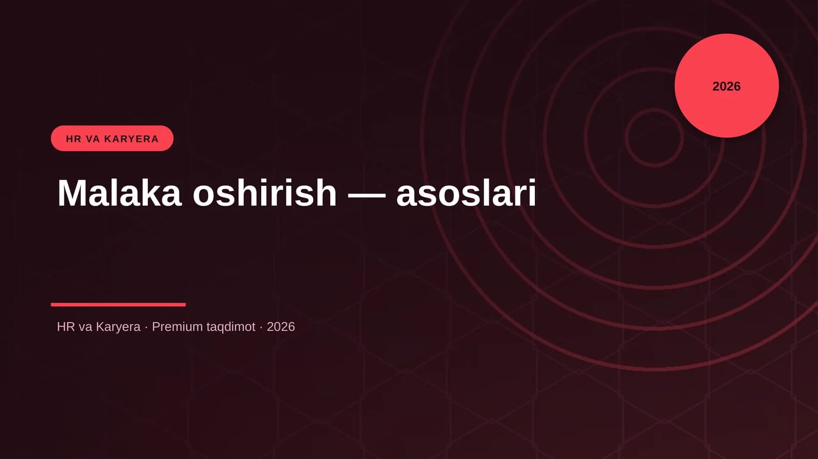 Malaka oshirish — asoslari