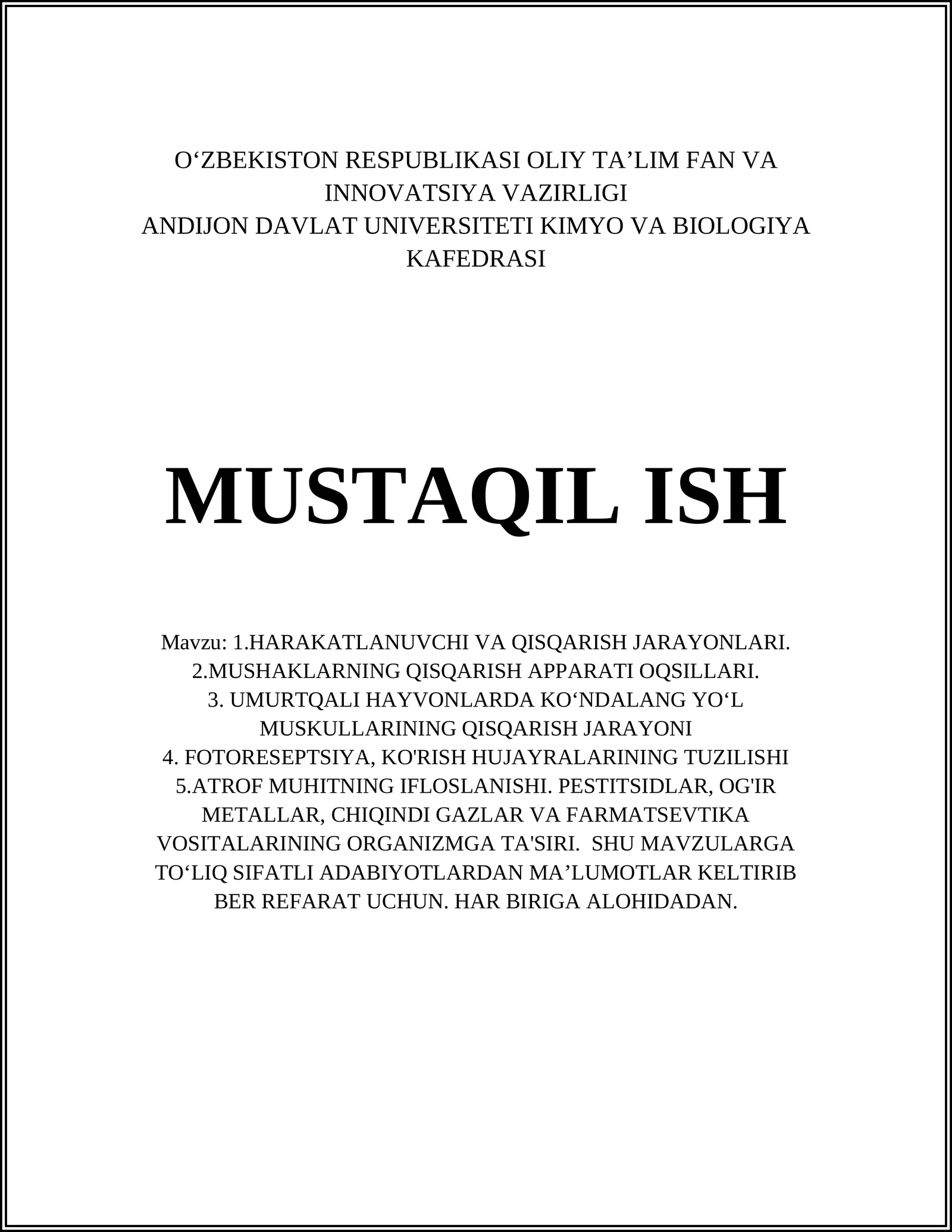 HARAKATLANUVCHI VA QISQARISH JARAYONLARI