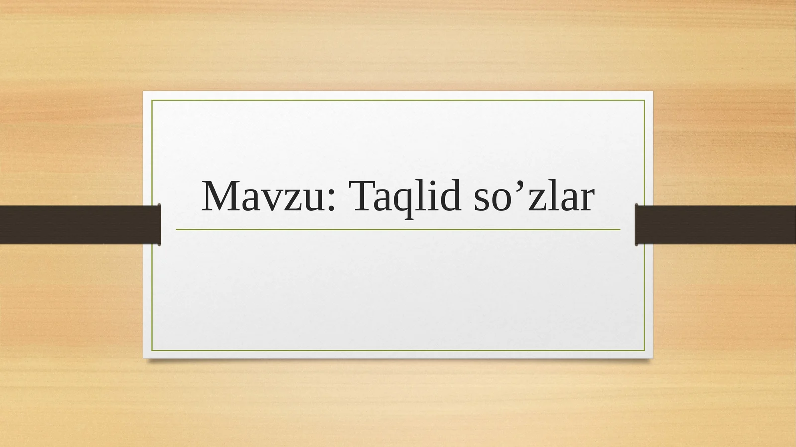 Taqlid so’zlar