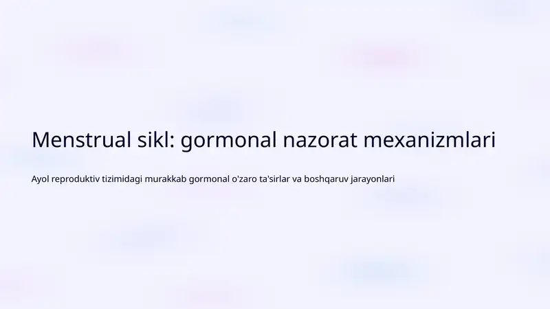 Menstrual sikl