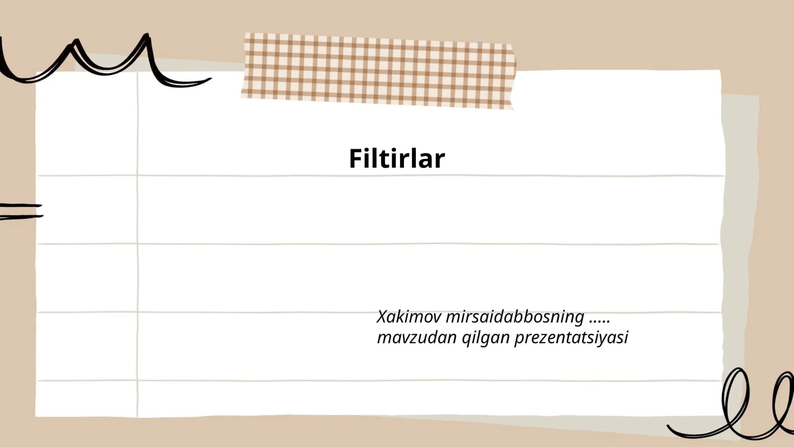 Filtrlar