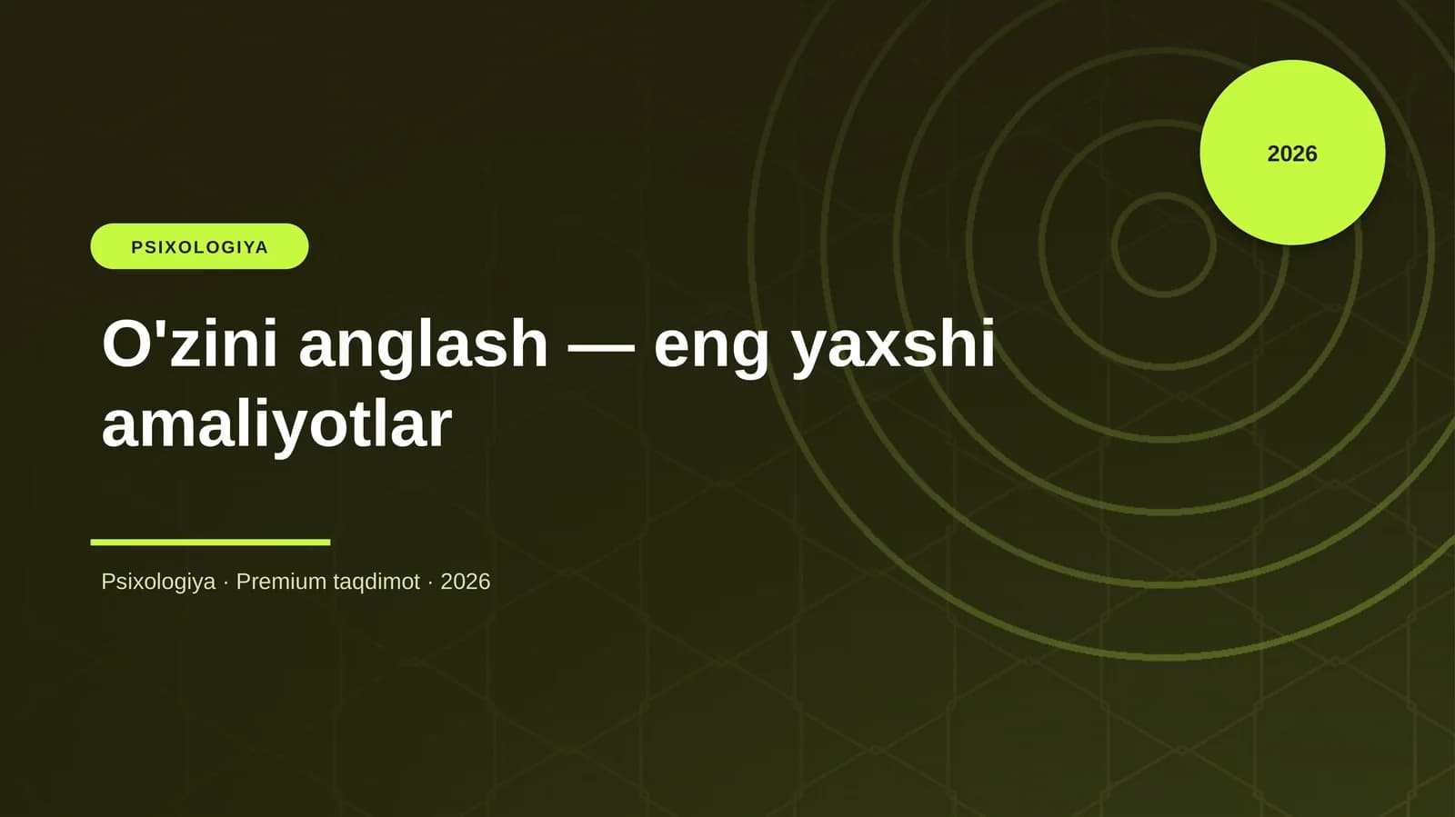 O'zini anglash — eng yaxshi amaliyotlar