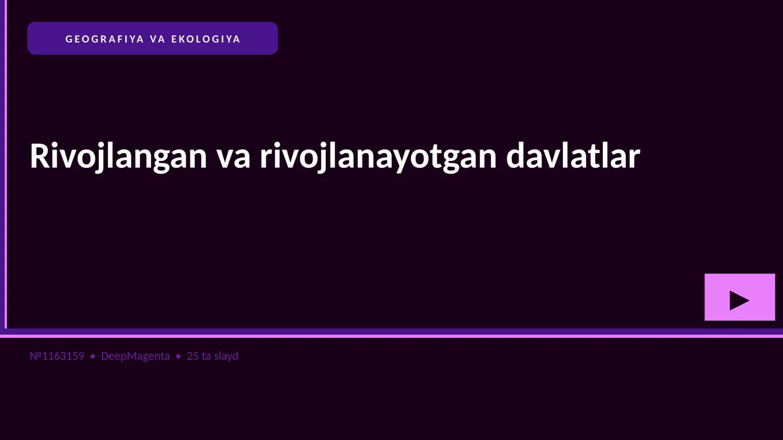 Rivojlangan va rivojlanayotgan davlatlar