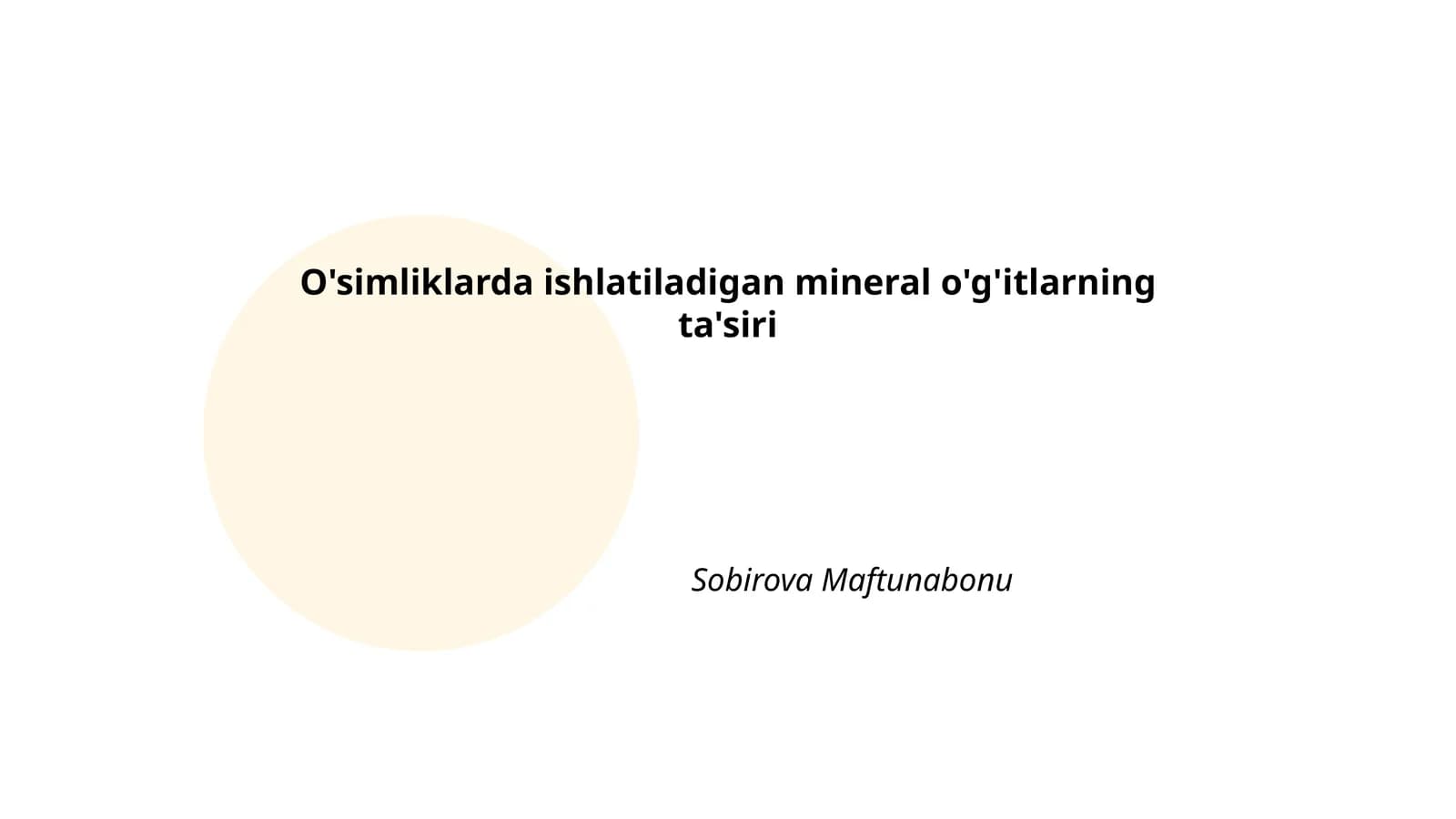 Azotli o'g'itlarning samaradorligi