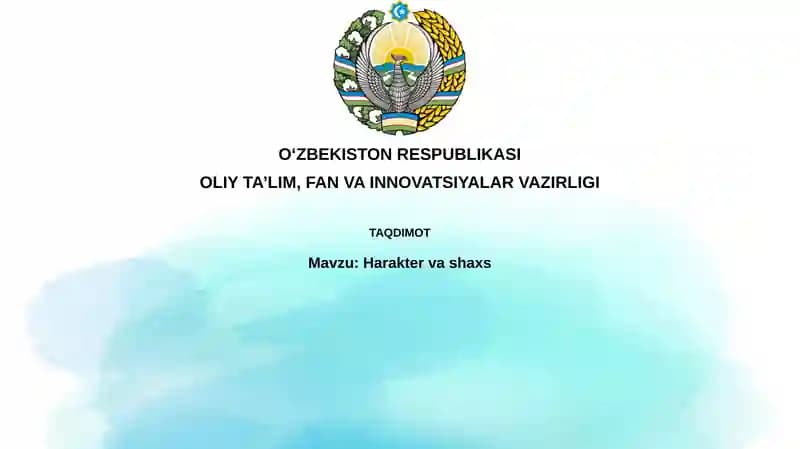 Harakter va shaxsiyat