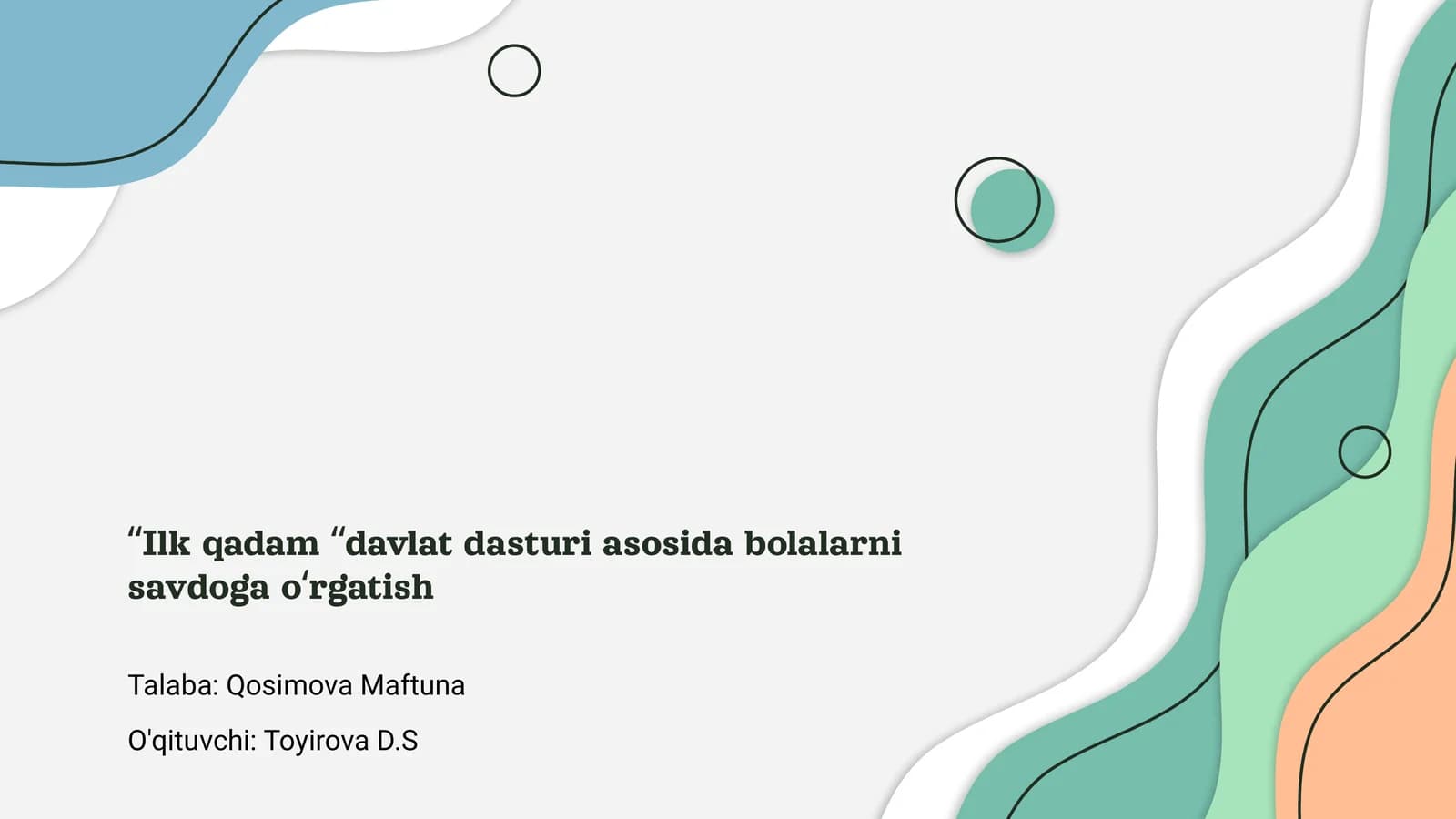 "Ilk qadam" davlat dasturi