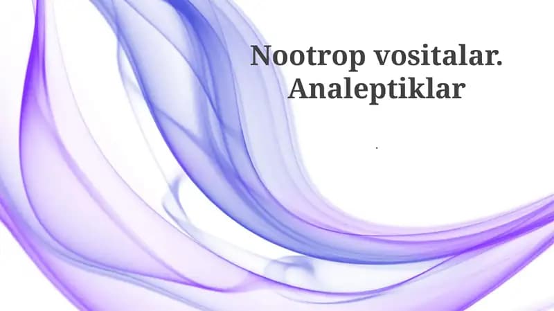Nootrop vositalar