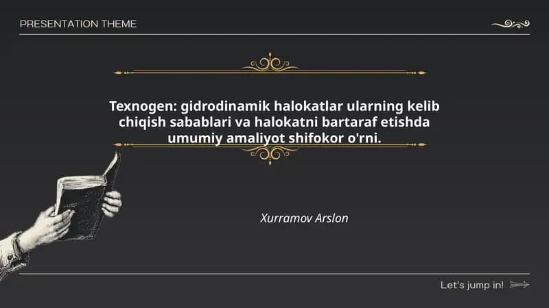Texnogen: gidrodinamik halokatlar