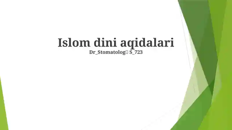 Islom dini aqidalari