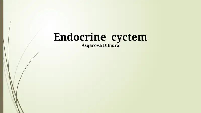 Endocrine cyctem