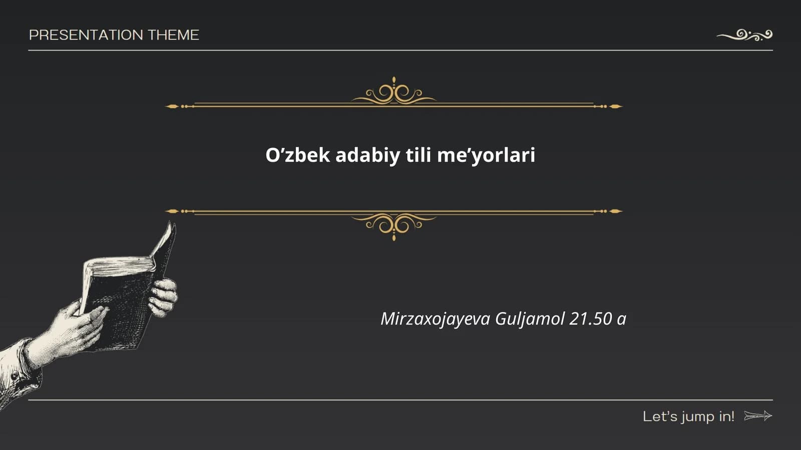 O’zbek adabiy tili me’yorlari