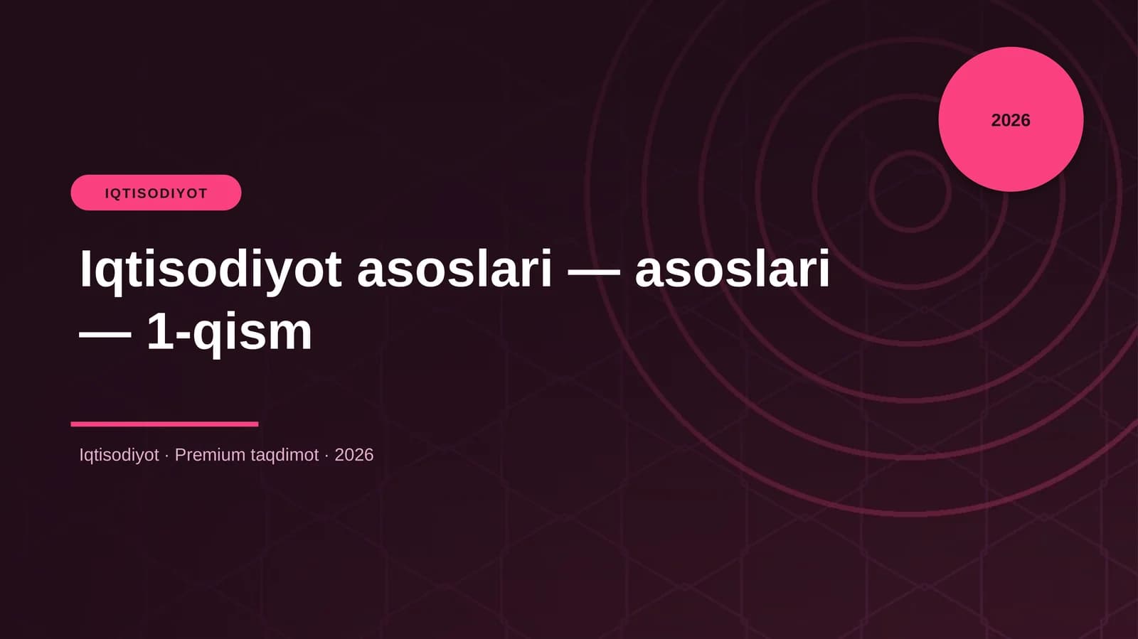 IQTISODIYOT Asoslari