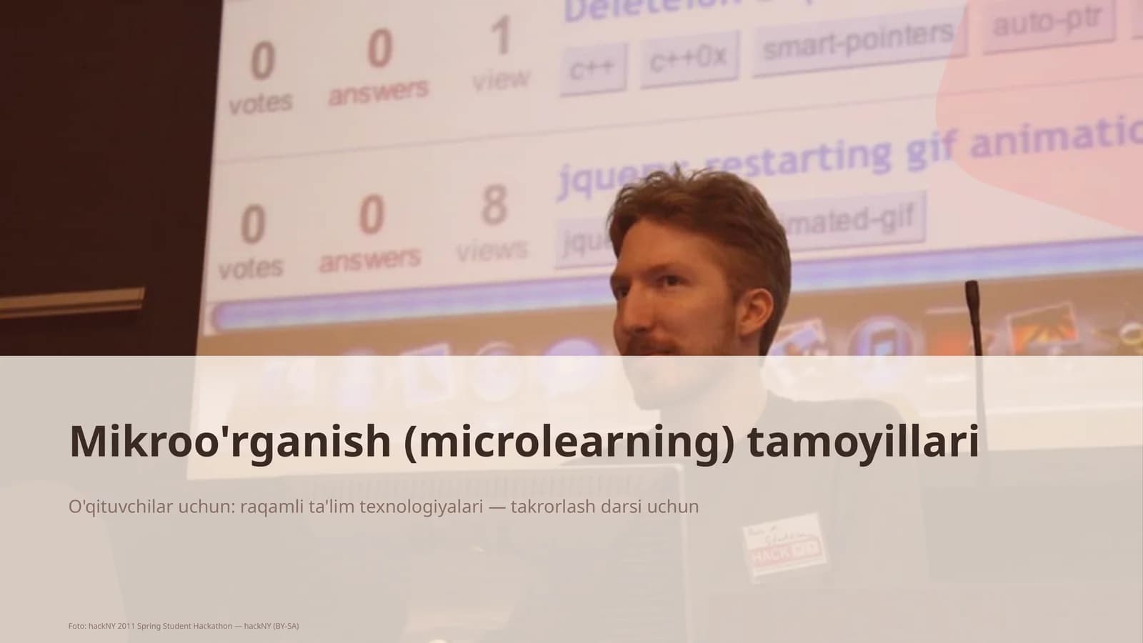 Mikroo'rganish (microlearning) tamoyillari