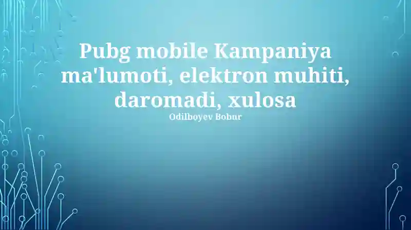 PUBG Mobile Kampaniya Ma'lumoti