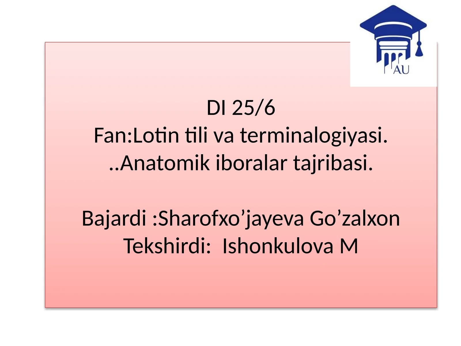 Lotin tili va terminalogiyasi