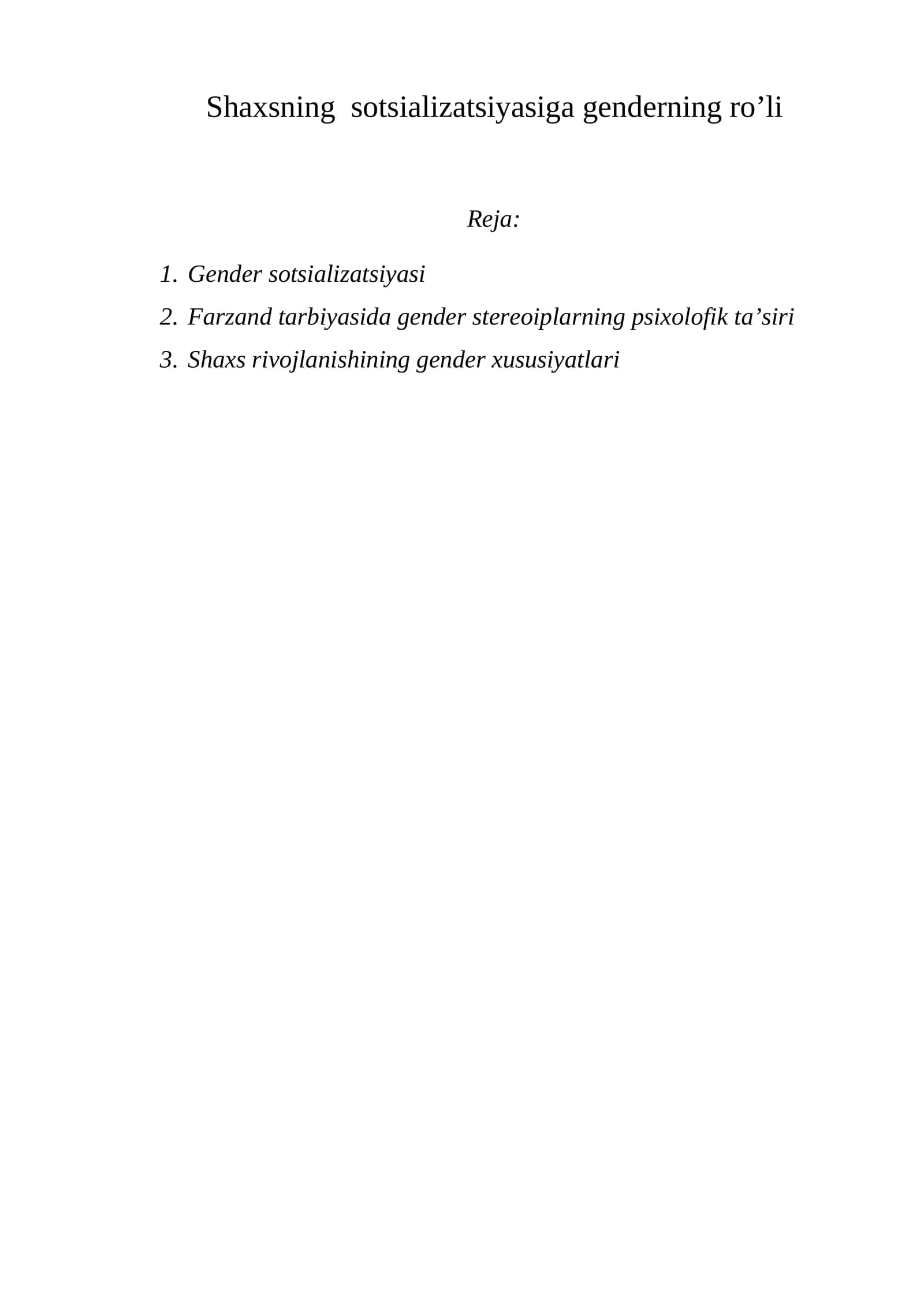 Gender sotsializatsiyasi
