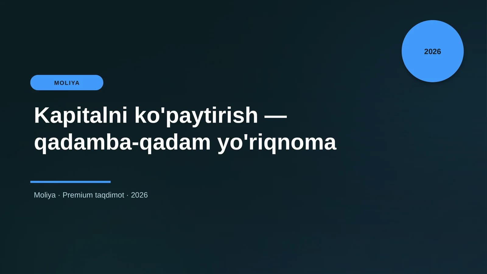 Kapitalni ko'paytirish — qadamba-qadam yo'riqnoma