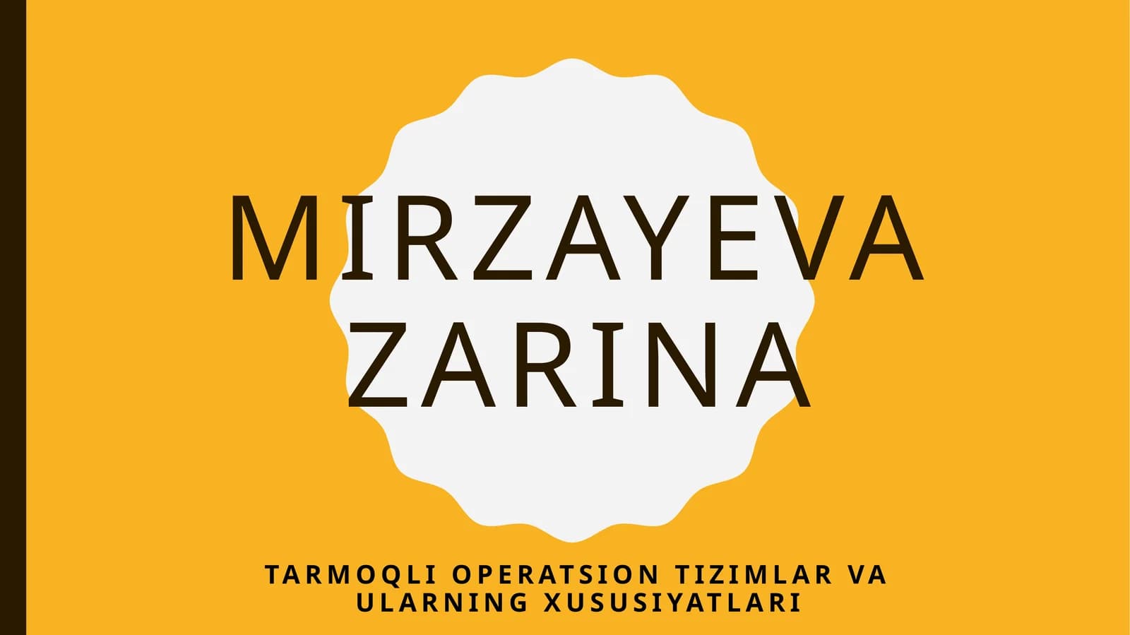 Tarmoqli operatsion tizimlar va ularning xususiyatlari