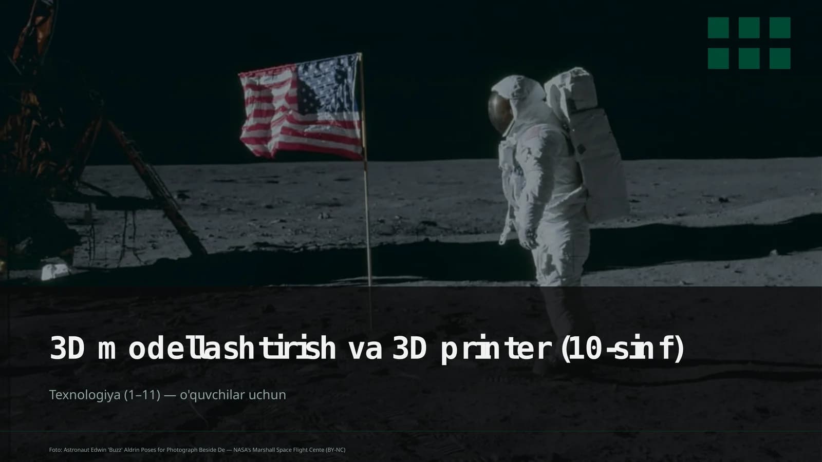 3D modellashtirish va 3D printer (10-sinf)
