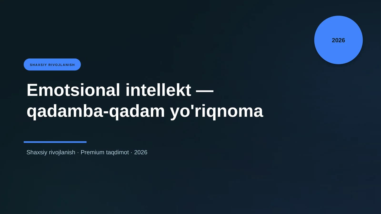 Emotsional intellekt — qadamba-qadam yo'riqnoma