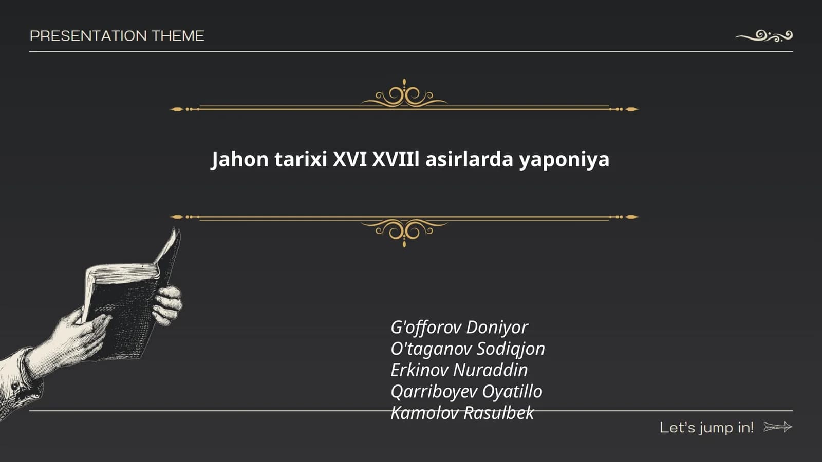 Jahon tarixi XVI XVIIl asirlarda yaponiya