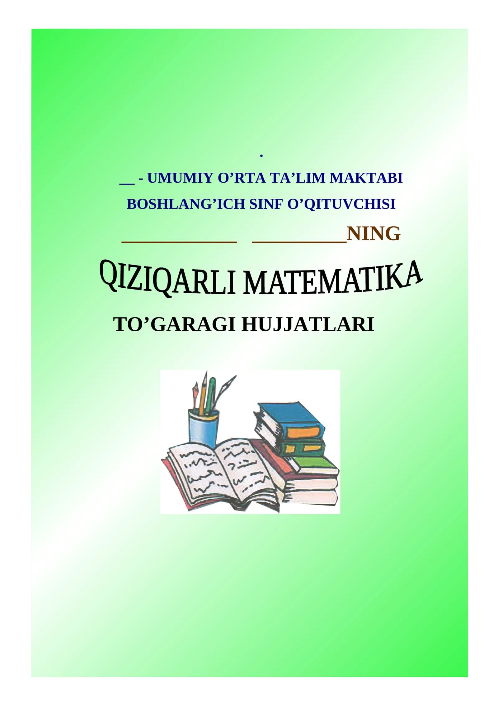 Matematika to'garagi 4-sinf.