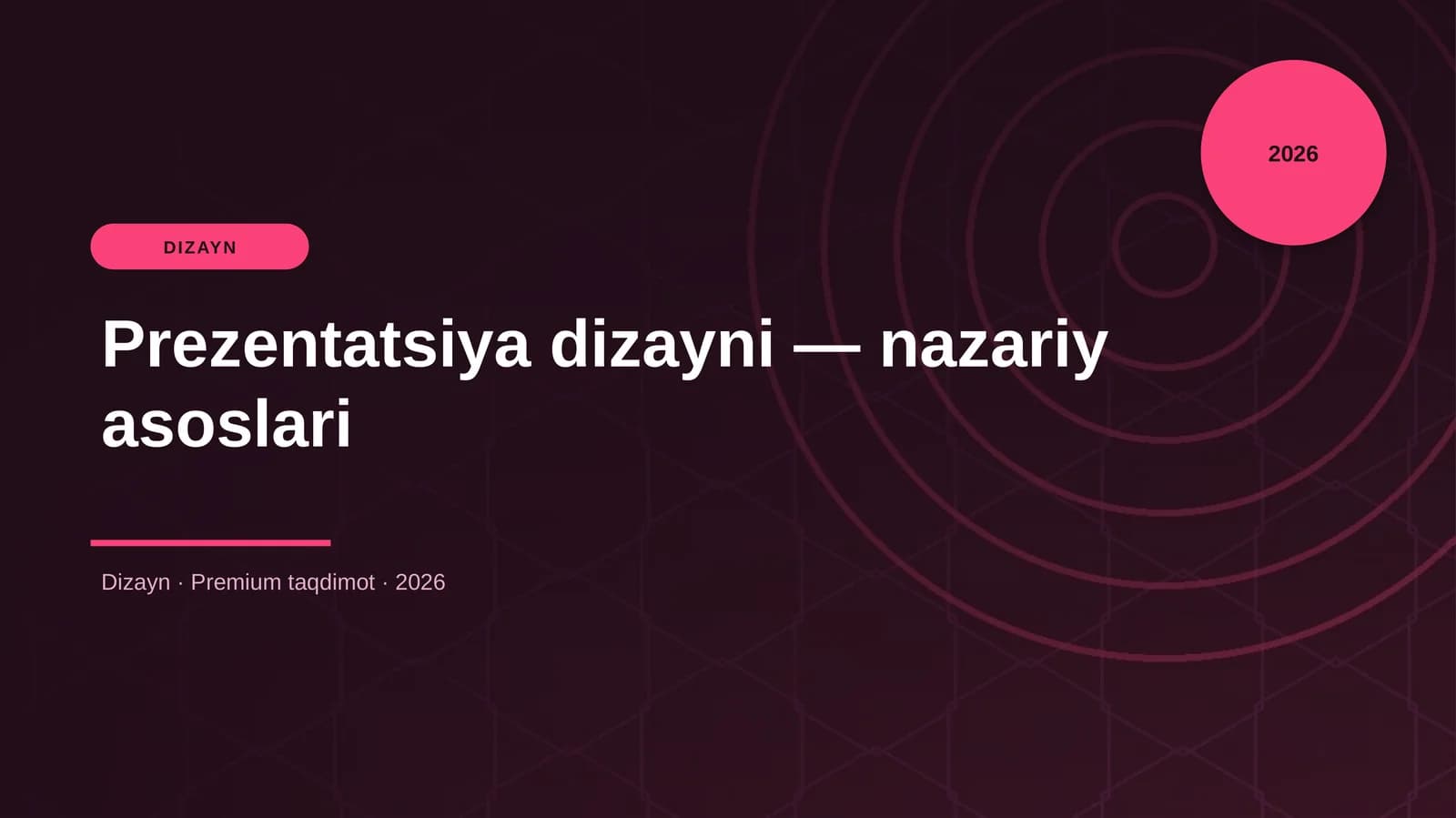 Prezentatsiya dizayni — nazariy asoslari
