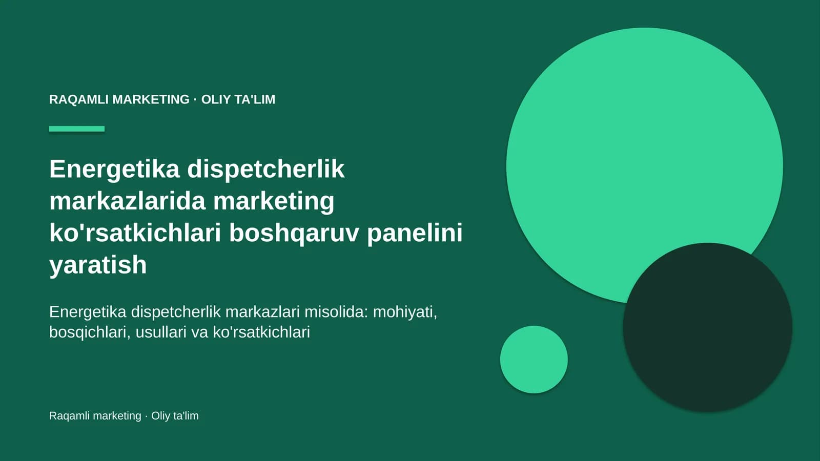 energetika dispetcherlik markazlarida marketing ko'rsatkichlari boshqaruv panelini yaratish 4052