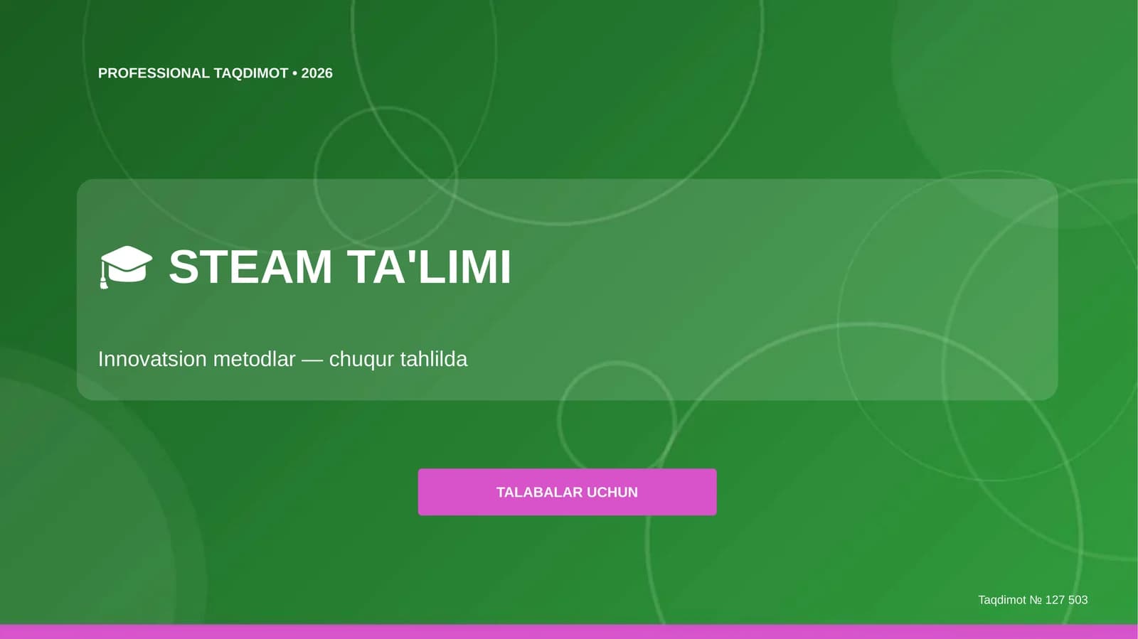 PROFESSIONAL TAQDIMOT • 2026