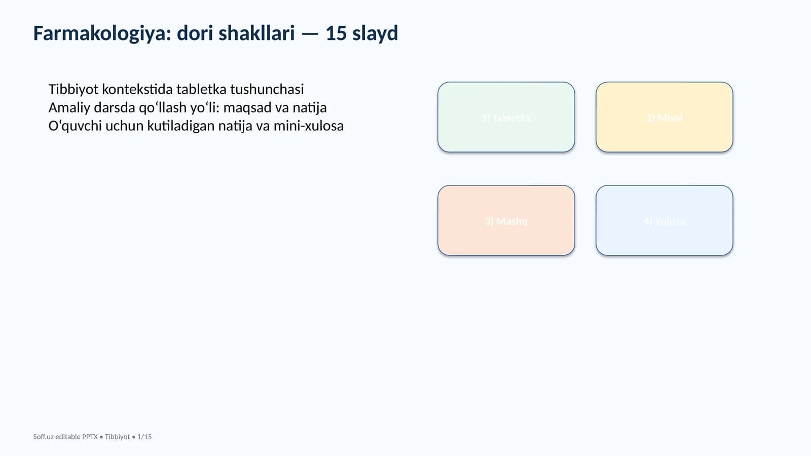 Dori shakllari — 15 slayd