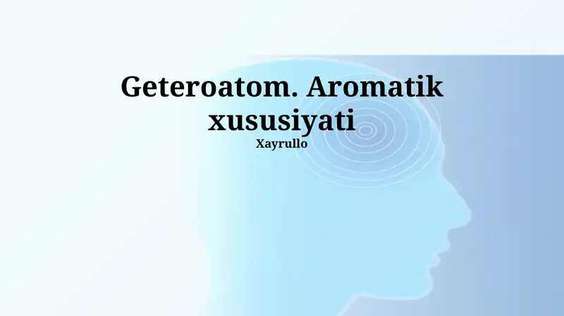 Geteroatom. Aromatik xususiyati