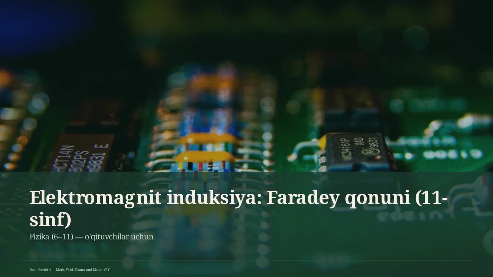 Elektromagnit induksiya: Faradey qonuni (11-sinf)