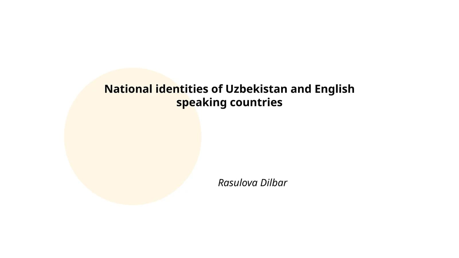 National identities of Uzbekistan and English speaking countries