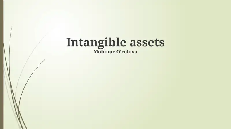 Intangible assets