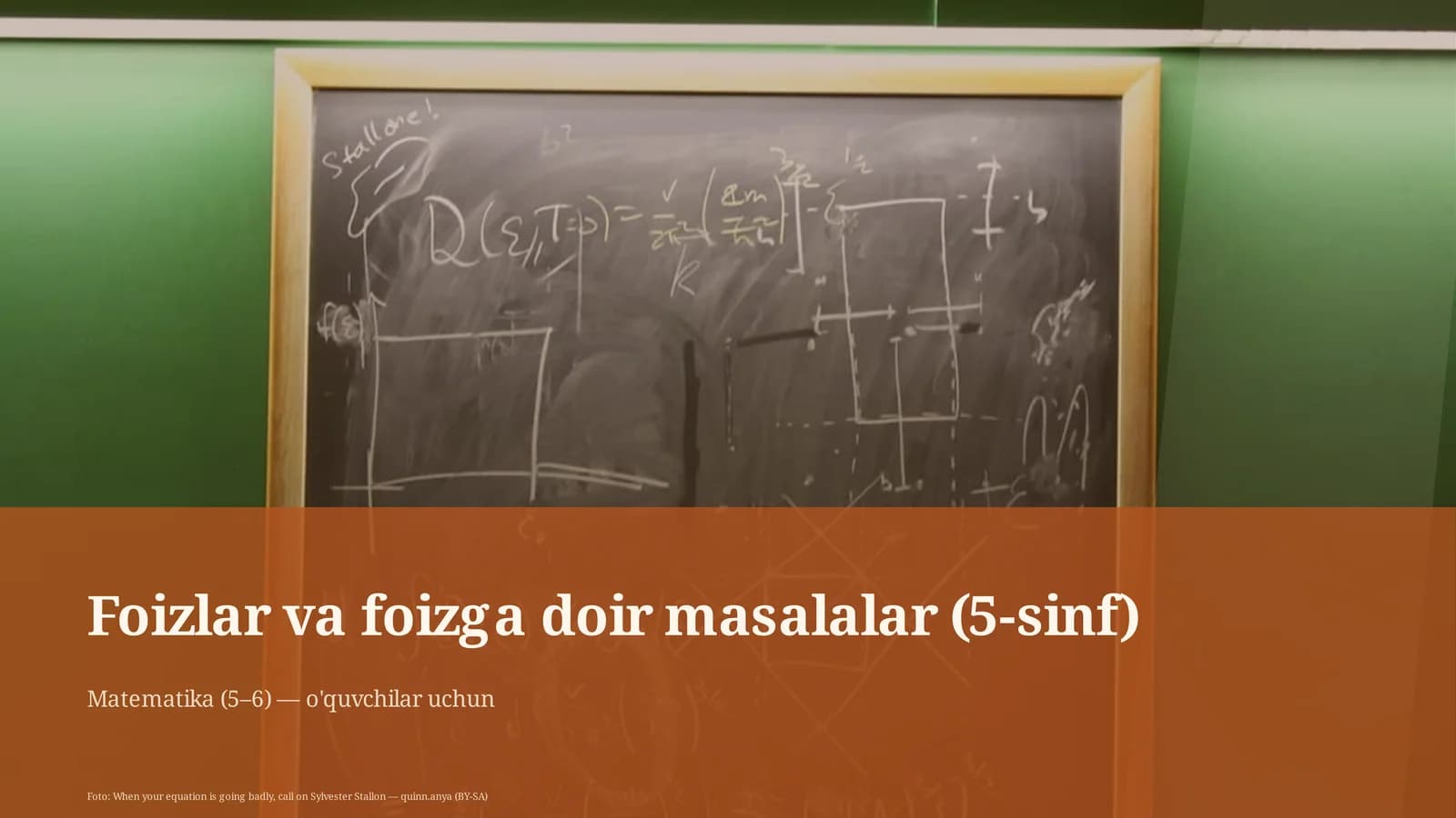 Foizlar va foizga doir masalalar (5-sinf)
