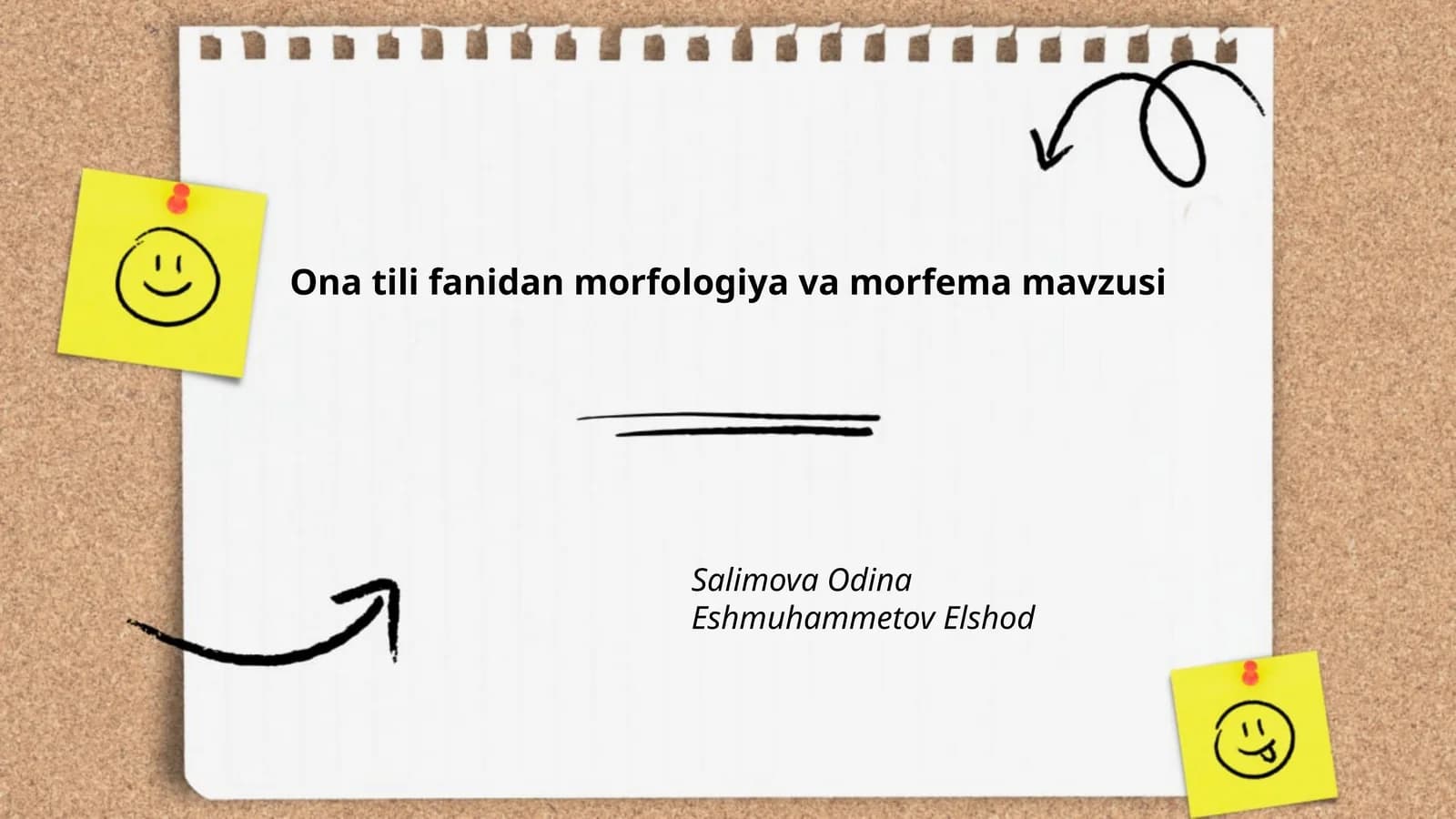 Morfologiya va morfema mavzusi
