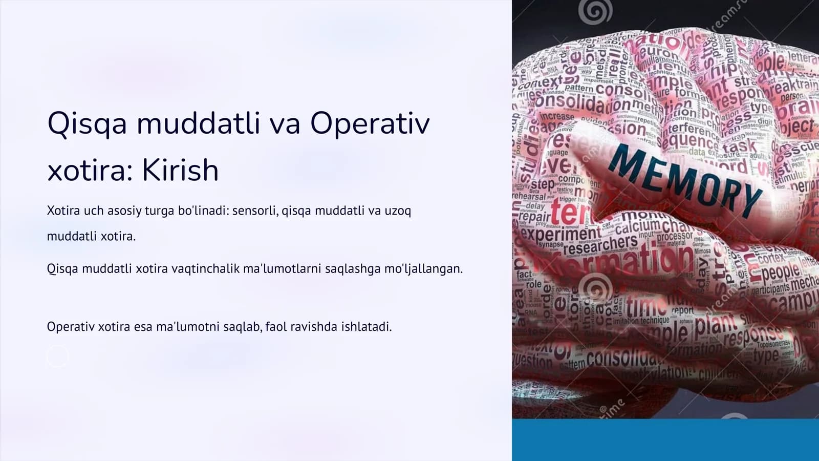 Qisqa muddatli va Operativ xotira