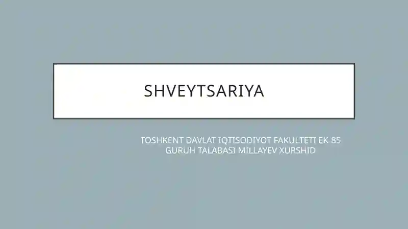 SHVEYTSARIYA