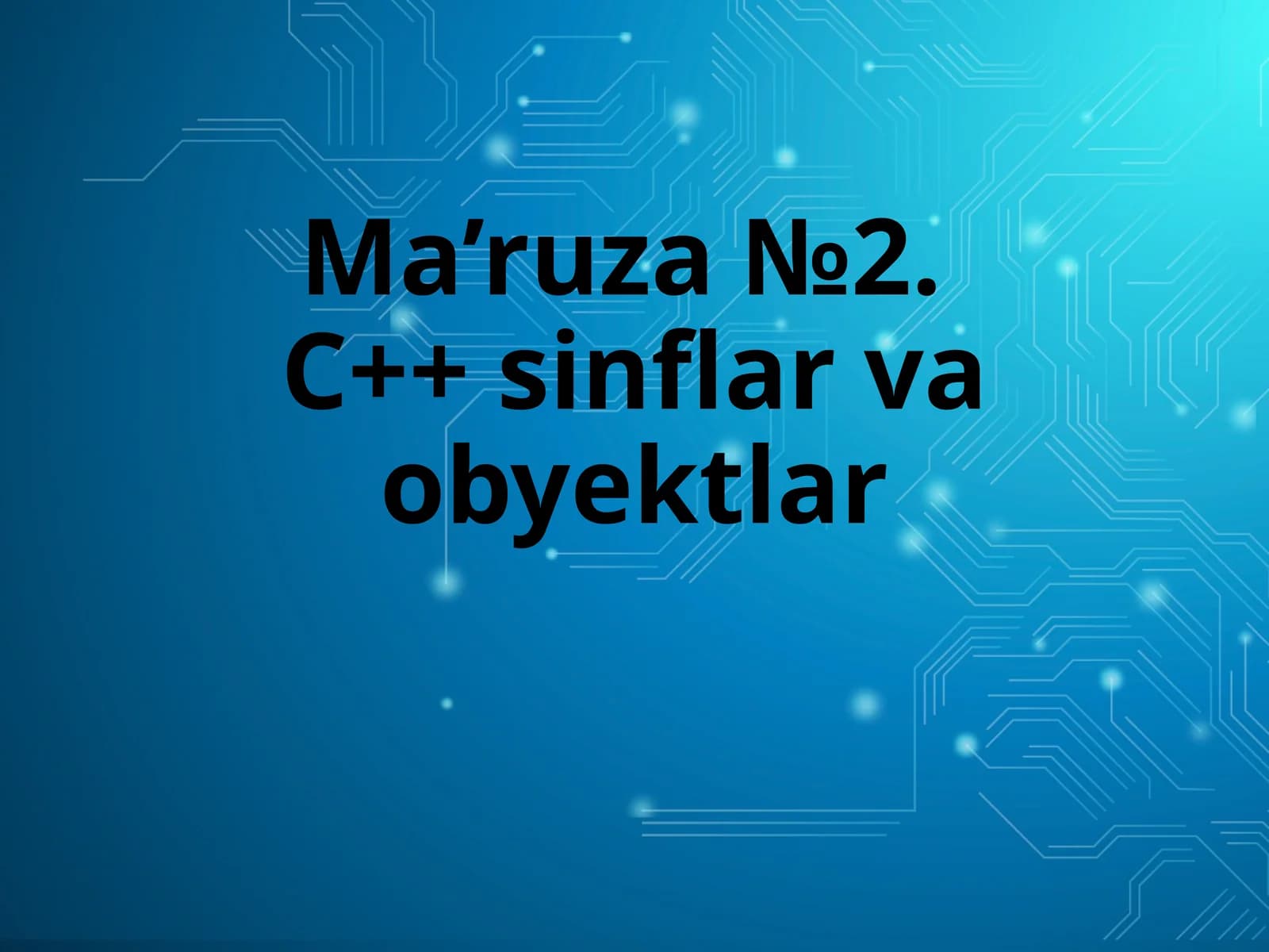 C++ sinflar va obyektlar