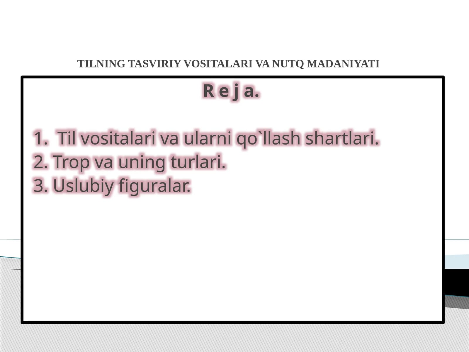 TILNING TASVIRIY VOSITALARI VA NUTQ MADANIYATI