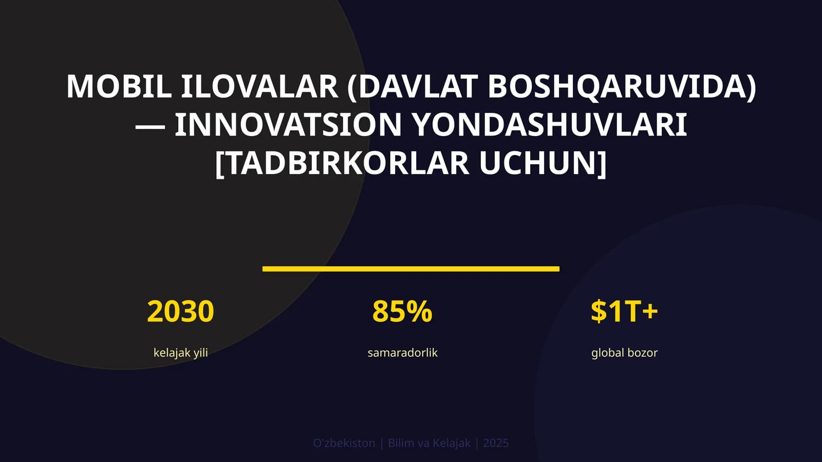 MOBIL ILOVALAR (DAVLAT BOSHQARUVIDA) — INNOVATSION YONDASHUVLARI [TADBIRKORLAR UCHUN]